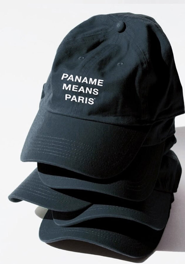 CASQUETTE NOIRE BASEBALL "PMP" PANAME MEANS PARIS